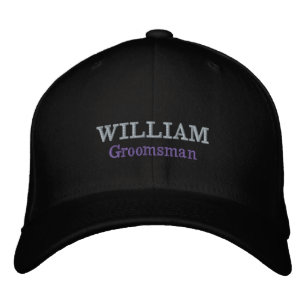 Casquette Brodée Groomsman Gift Script Nom Cool Black Classic