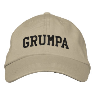 Casquette Brodée Grumpa Drôle de grand-père grincheux en noir