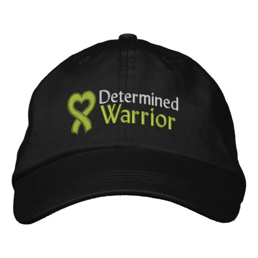 Casquette Brodée Guerrier déterminé - Lymphome (Devant)
