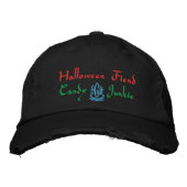Casquette Brodée Halloween Fiend Candy Junkie En Noir (Devant)