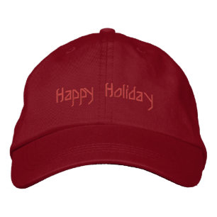 Casquette Brodée Happy Holiday Red Basic ajustable