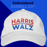 Casquette Brodée Harris Walz Campagne 2024 Kamala Harris & Tim Walz<br><div class="desc">Ce casquette de baseball brodé pour la campagne Harris-Walz 2024 allie design épuré et esprit patriotique. Avec "Harris - Walz" en caractères gras et en majuscules, la typographie est simple mais puissante, en parfaite complémentarité avec le rouge, le blanc et le bleu du drapeau américain. L'aspect épuré et moderne du...</div>