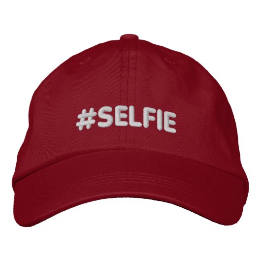 Casquette Brodée Hashtag Selfie (Devant)