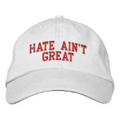 Casquette Brodée Hate Ain't Great (Devant)