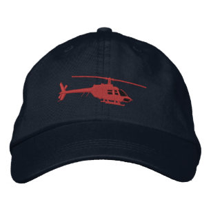 Casquette Brodée Hélicoptère Urbain Chopper Silhouette Volant