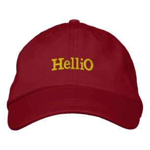 Casquette Brodée Hellio Minimal Typographie Brodée