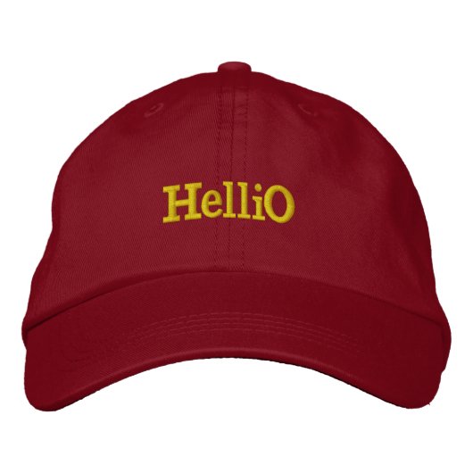 Casquette Brodée Hellio Minimal Typographie Brodée (Devant)