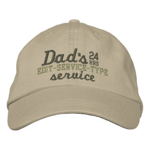 Casquette Brodée Heures personnalisables de service du papa les 24