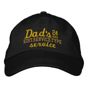 Casquette Brodée Heures personnalisables de service du papa les 24