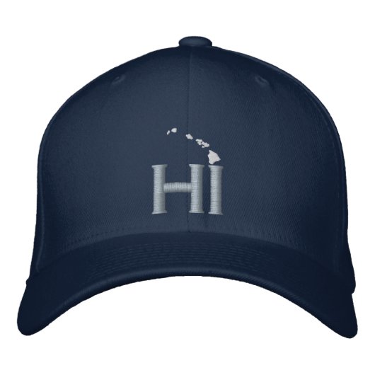 Casquette Brodée HI pour Hawaii - Island Chain : Blue Hawaii (Devant)