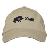 Casquette Brodée Hog noir vers le bas ! (Devant)