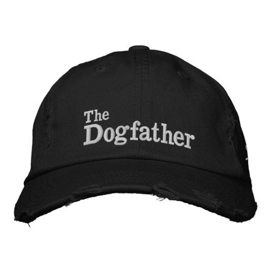 Casquette Brodée Homme Chien père Fun Custom (Devant)