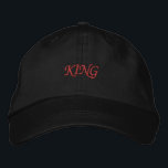 Casquette Brodée Honnêtez-vous en style belle taille gras KING Casq<br><div class="desc">Crown Yourself - Ce vêtement alternatif noir Casquette réglable de base avec imprimé KING est la pièce de déclaration parfaite.</div>