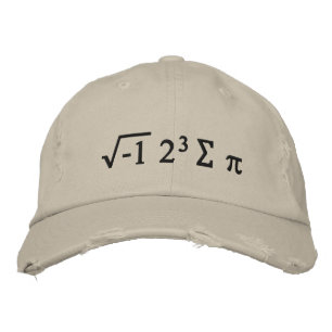 Casquette Brodée i 8 sum pi - J'Ate Mangé Certains Pi Funny Math Ca