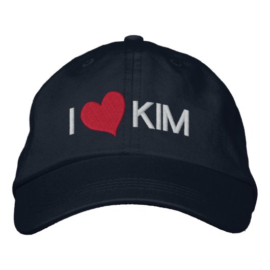 Casquette Brodée I Heart KIM (Devant)