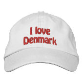 Casquette Brodée I Love Danemark (Devant)