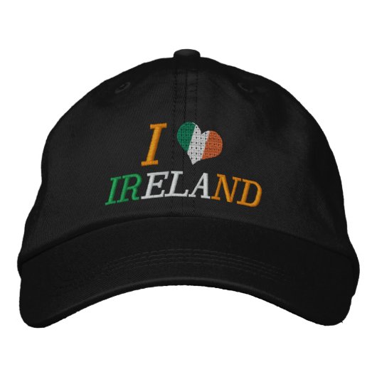 Casquette Brodée I Love Ireland (Devant)