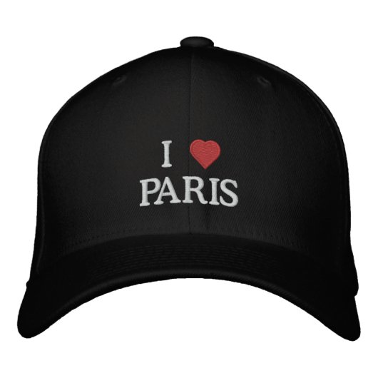 Casquette Brodée I Love Paris (Devant)