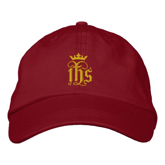 Casquette Brodée IHS et couronne (Devant)