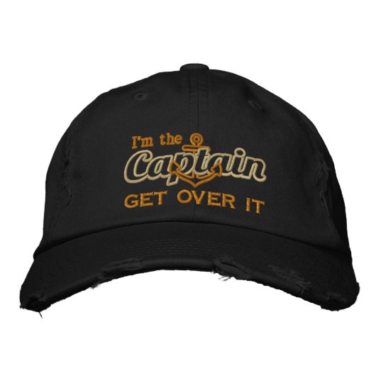 Casquette Brodée I'm the Capt Get Over It Humorous (Devant)