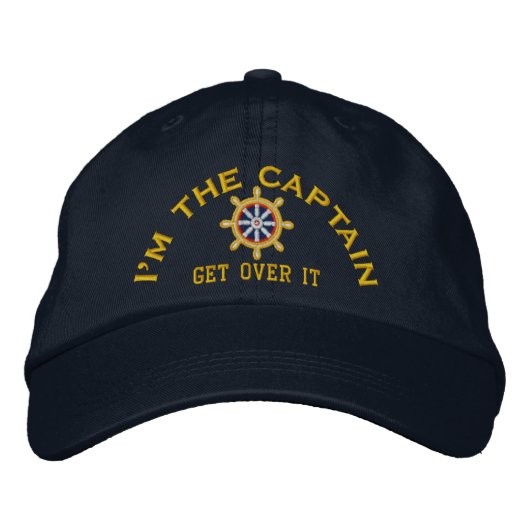 Casquette Brodée I'm the Capt Get Over It Wheel (Devant)