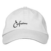 Casquette Brodée Impression noire confusionnée (Devant)