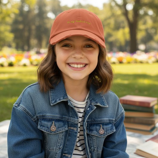 Casquette Brodée In My Bookish Era in Light Olive