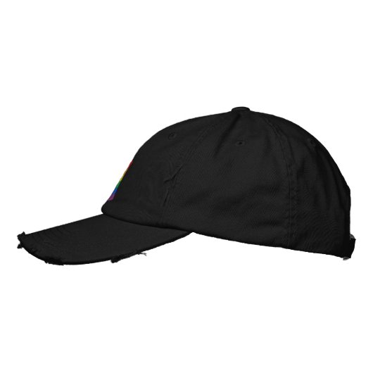 Casquette Brodée Indicateur traditionnel LGBTQ+ Pride (Gauche)