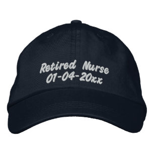 Casquette Brodée Infirmière à la retraite - Personnaliser la date