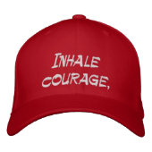 Casquette Brodée "Inhale courage, exhale anxiety" Flex fit Casquett (Devant)