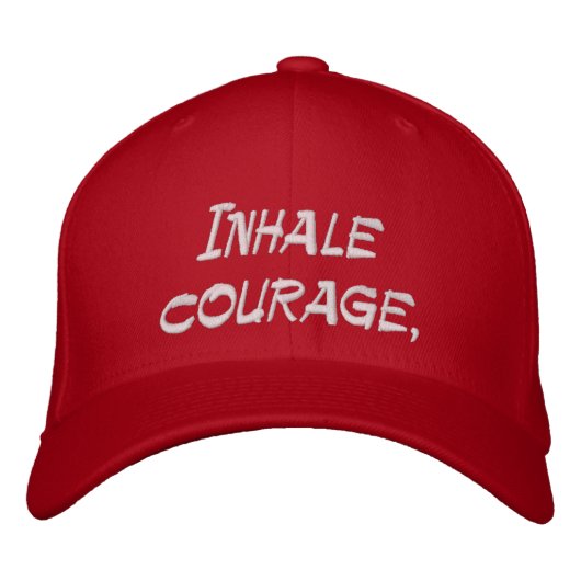 Casquette Brodée "Inhale courage, exhale anxiety" Flex fit Casquett (Devant)