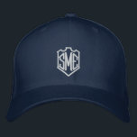 Casquette Brodée Initiales Monogrammes Crest Personnalisées<br><div class="desc">Monogram Crest Monogrammed Initiales Personnalisé Brodé Casquette de baseball comprend le simple monogramme brodé moderne de vos initiales à l'intérieur d'une bordure de crête. Parfait comme cadeau pour la famille et les amis pour l'anniversaire,  Noël,  Fête des pères,  Fête des Mères,  mariages et plus. Créé par Evco Studio www.zazzle.com/store/evcostudio</div>