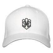 Casquette Brodée Initiales Monogrammes Crest Personnalisées (Devant)