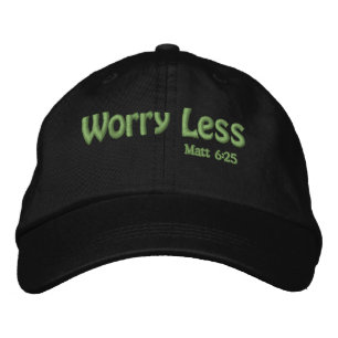 Casquette Brodée Inquiéter moins de citations bibliques Customiser