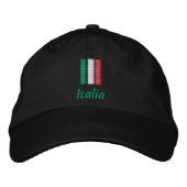 Casquette Brodée Italie & Drapeau italien / Italia Patriotes (Devant)