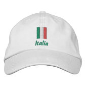 Casquette Brodée Italie & Drapeau italien / Italia Patriotes (Devant)