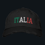 Casquette Brodée ITALIE Italie Couleurs Vert Blanc Rouge Rouge Vint<br><div class="desc">ITALIE brodée avec Drapeau italien Couleurs vert blanc et rouge sur noir vintage casquette en coton affligé. Fait un cadeau merveilleux pour quiconque adore le beau pays de l'Italie!</div>