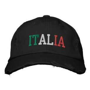 Casquette Brodée ITALIE Italie Couleurs Vert Blanc Rouge Rouge Vint