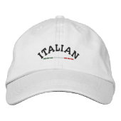 Casquette Brodée Italien & Drapeau d'Italie (Devant)
