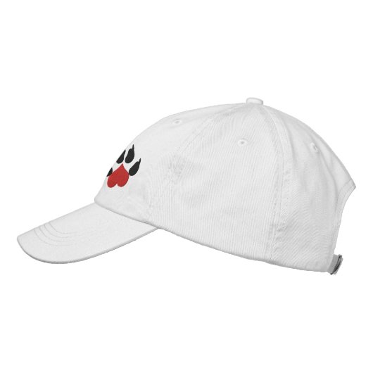 Casquette Brodée J'adore mon Empreinte de patte de chien de boxe (Gauche)