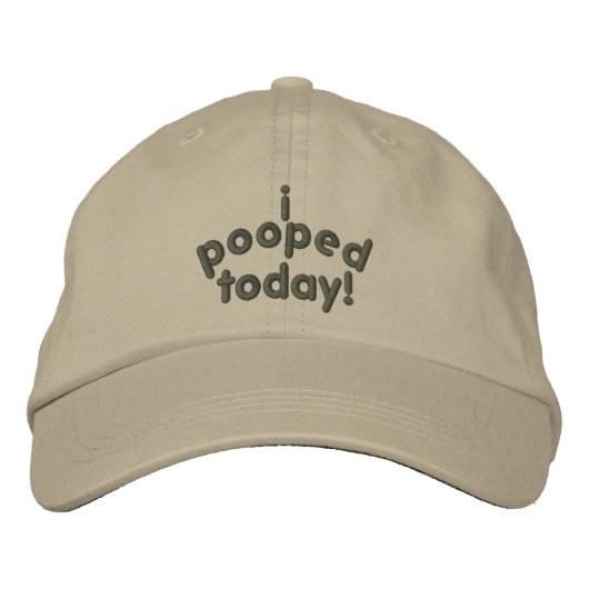Casquette Brodée J'Ai Poopé Aujourd'Hui (Devant)