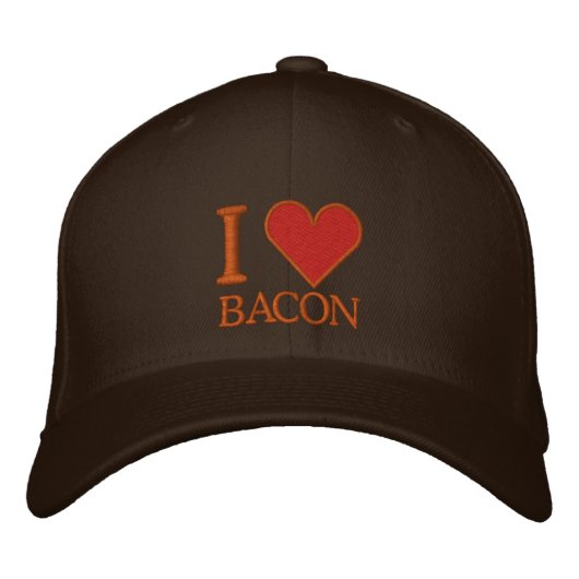 CASQUETTE BRODÉE J'AIME BACON (Devant)