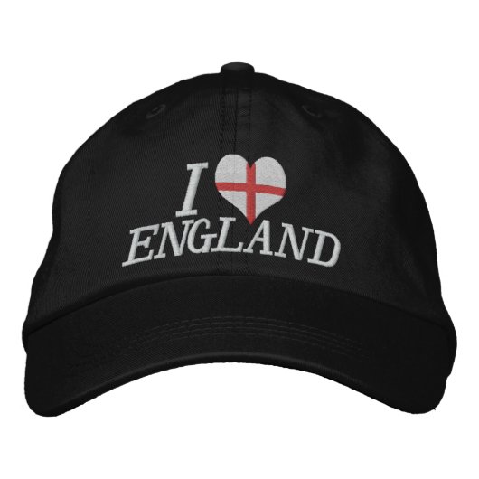Casquette Brodée J'aime l'Angleterre (Devant)