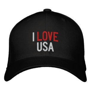 CASQUETTE BRODÉE J'AIME LES USA
