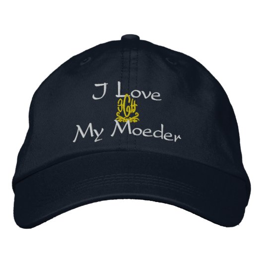 Casquette Brodée J'Aime Ma Mère Dans La Marine Africaine (Devant)