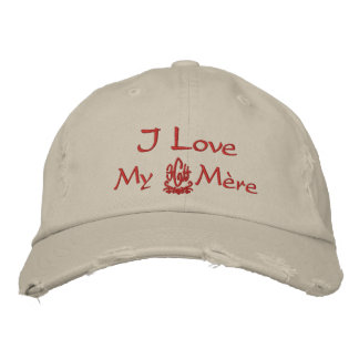 Casquette Brodée J'Aime Ma Mère En Pierre Française I