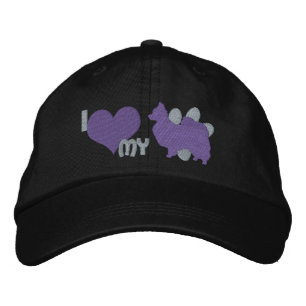 Casquette Brodée J'aime mon papillon pourpre