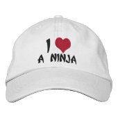 Casquette Brodée J'Aime Un Ninja (Devant)