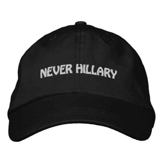 Casquette Brodée JAMAIS HILLARY Pour Le Président 2016 (Devant)