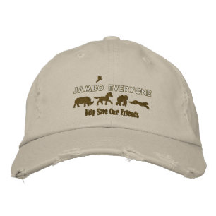 Casquette Brodée Jambo Tout le monde aide à sauver les animaux en d